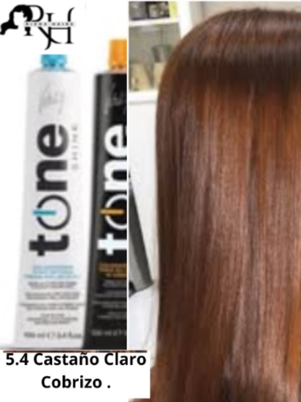 Tinte Vitality's Tono 5.4 Castaño Claro Cobrizo 100ml. color intenso